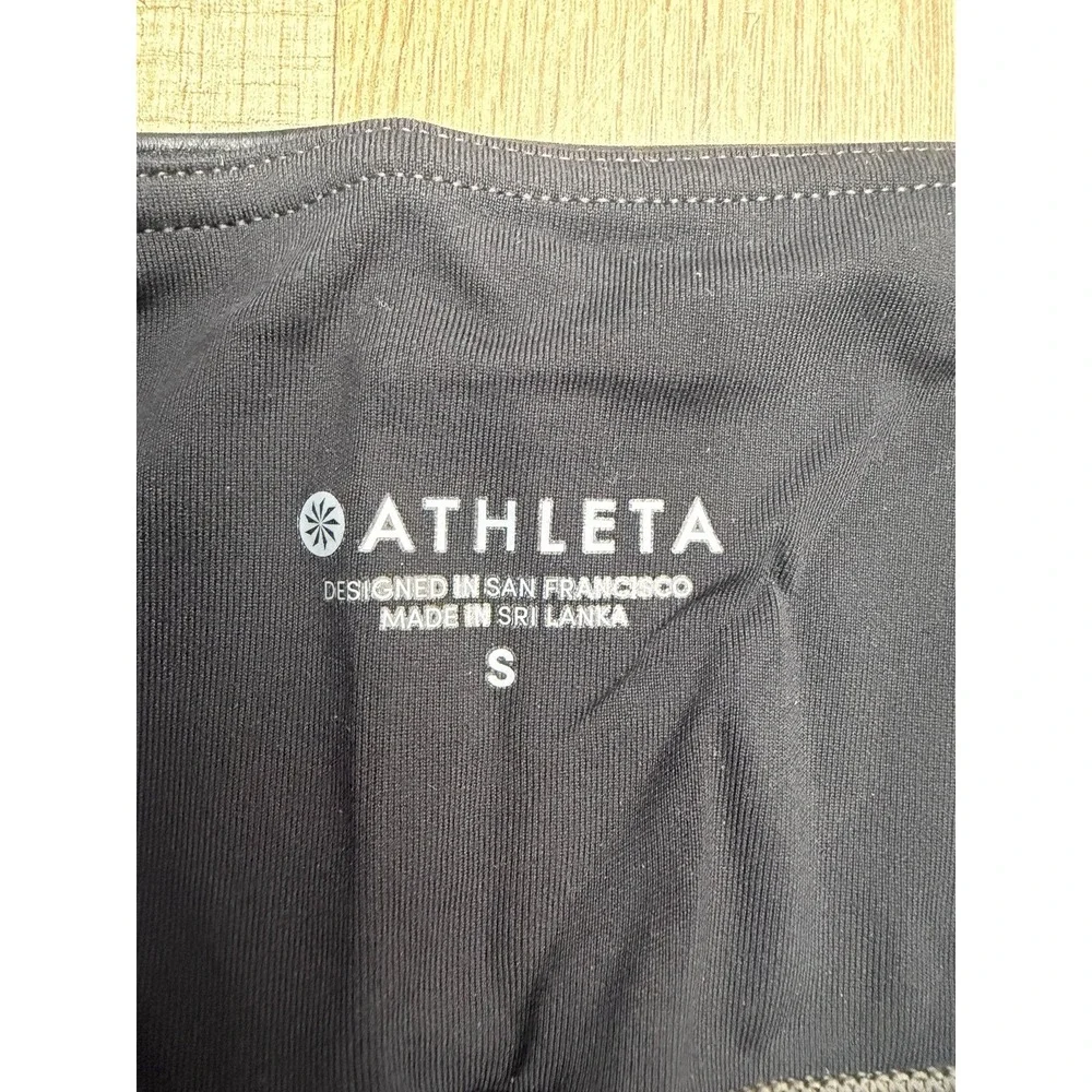 Athleta Faux Leather Leggings Black Size S High Rise‎ — Wear to Fabric
